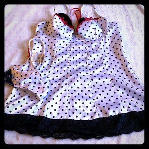 Polka dot lingerie 2pc